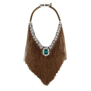 Shourouk Crystal Fringe Collar Necklace